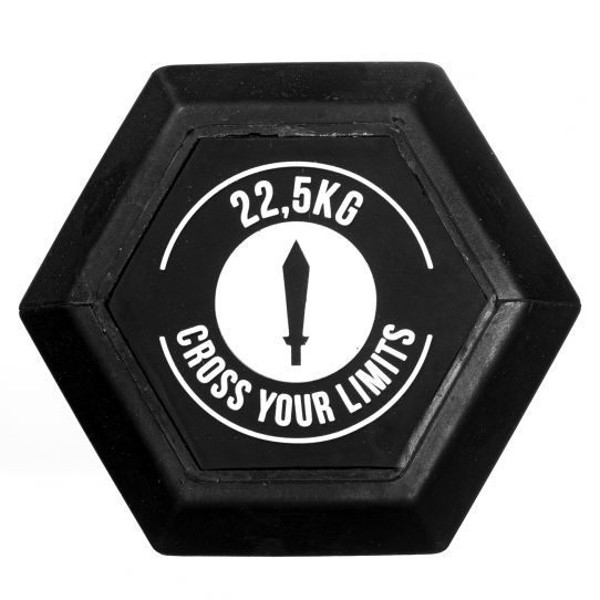 RUBBER HEX DUMBBELL - 22,5kg (2PCS)