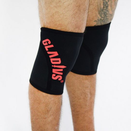 KNEE SLEEVE 7 mm RED LOGO